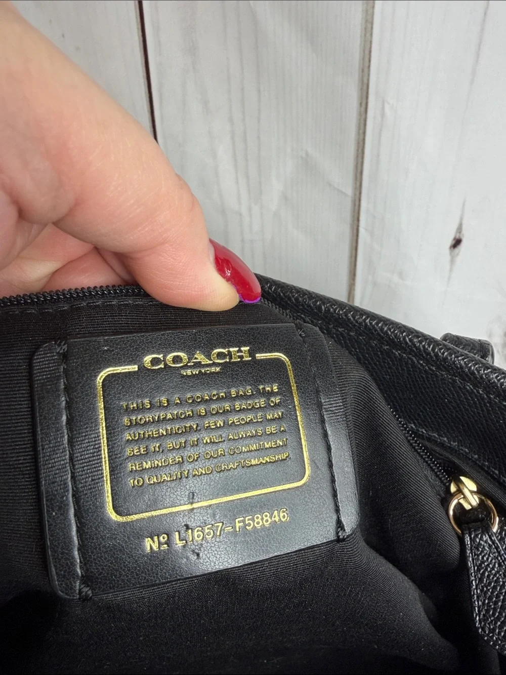 Coach Black Leather Tote with Gold Logo Hardware